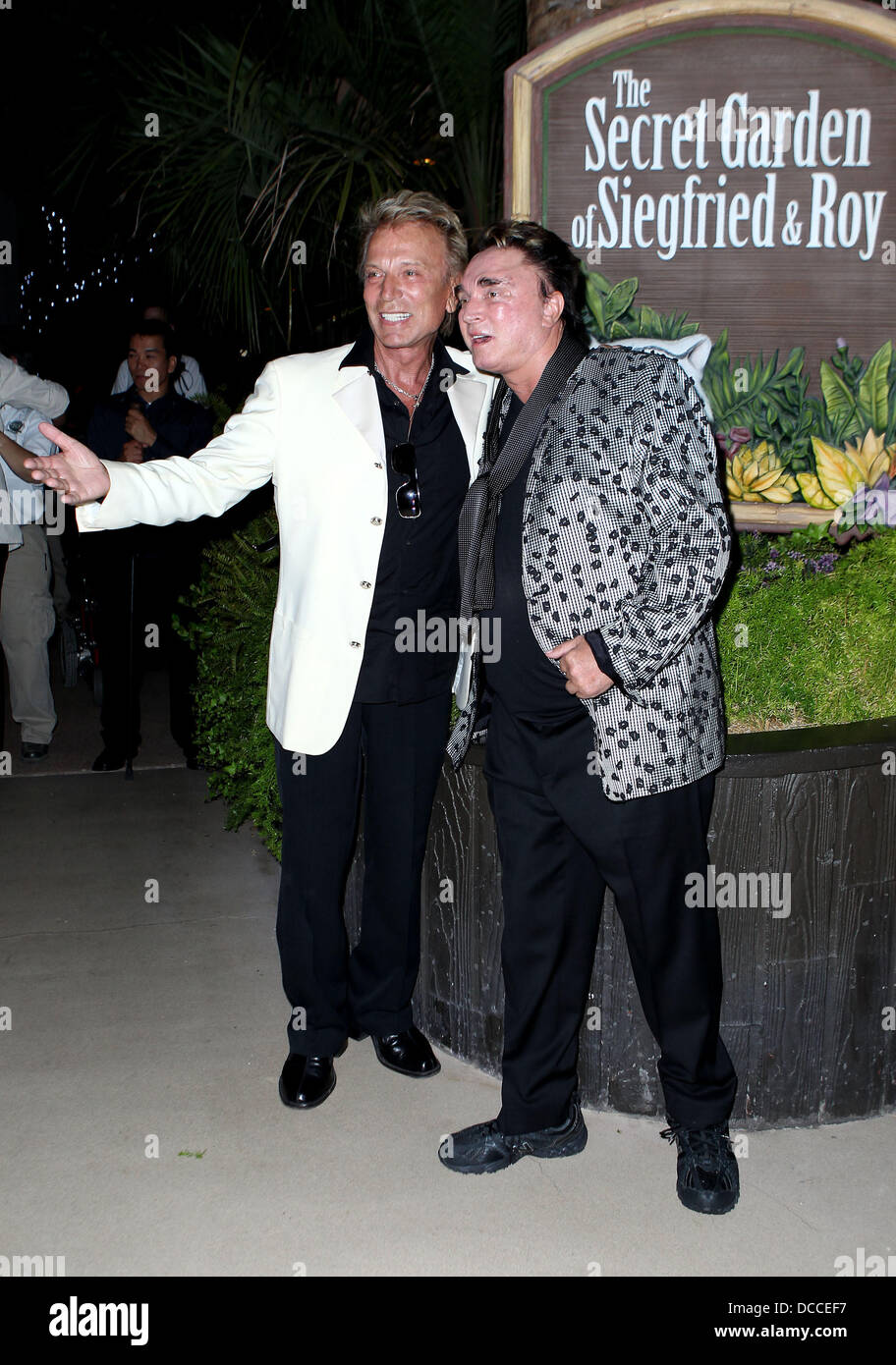 Siegfried Fischbacher und Roy Horn The Mirage feiert Meister Illusionist Roy Horn Geburtstag statt an Siegfried und Roy es Secret Garden und Dolphin Habitat im The Mirage Resort &amp; Casino Las Vegas, Nevada - 02.10.11 Stockfoto