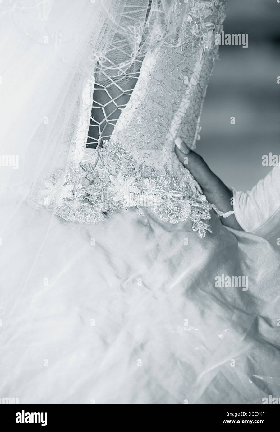 Kleid der Braut Stockfoto
