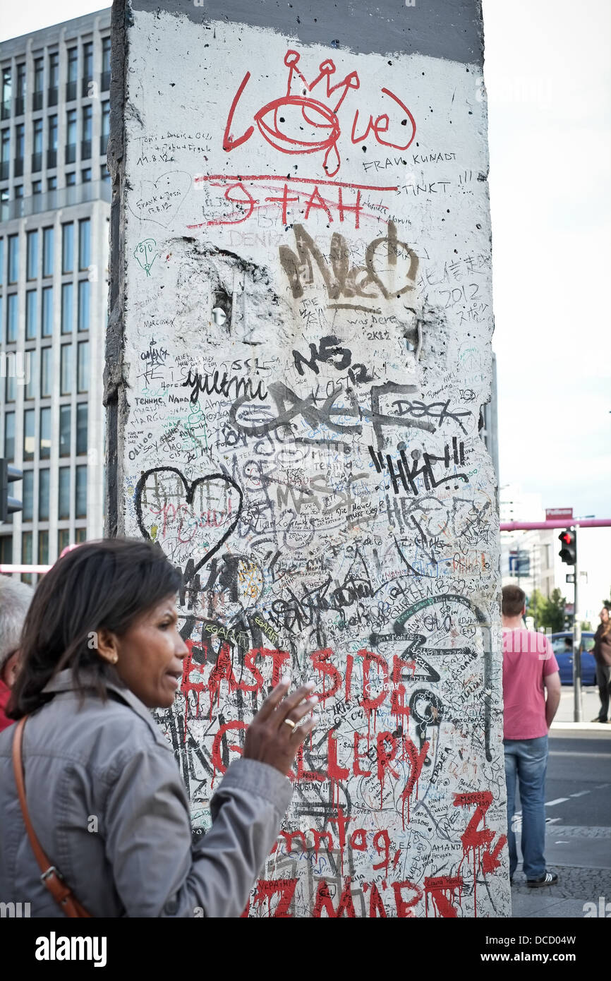 Teile der Berliner Mauer, Deutschland Stockfoto