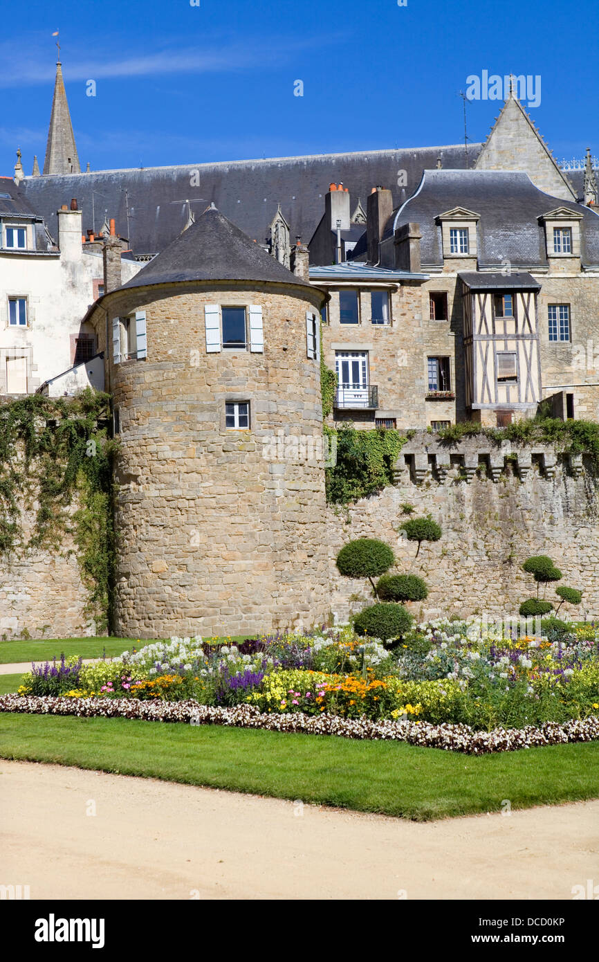 Die historische Stadt Vannes in der Bretagne, Frankreich Stockfoto