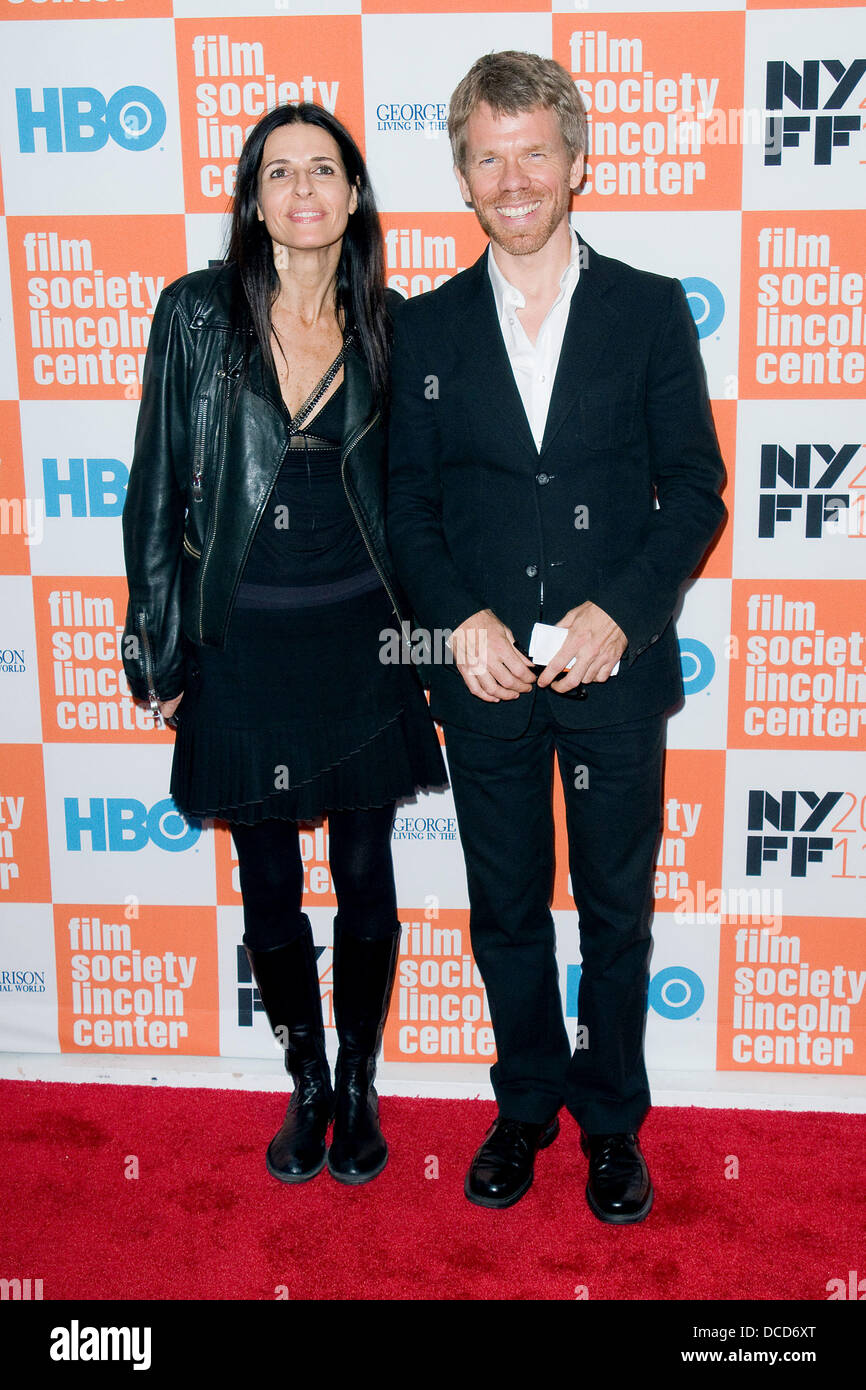 Warren Zanes und Frau April März HBO Dokumentarfilm Screening von "George Harrison: Leben in der materiellen Welt" an der Alice Tully Hall New York City, USA - 04.10.11 Stockfoto