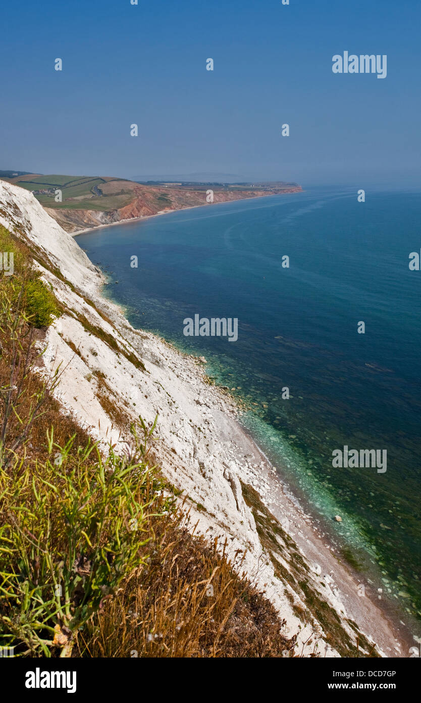 Compton Bucht, in der Nähe von Freshwater Bay, Isle Of Wight, Hampshire, England Stockfoto