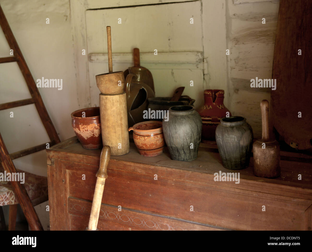 Foto von einem leeren Raum ein gemütliches Landhaus Stockfoto