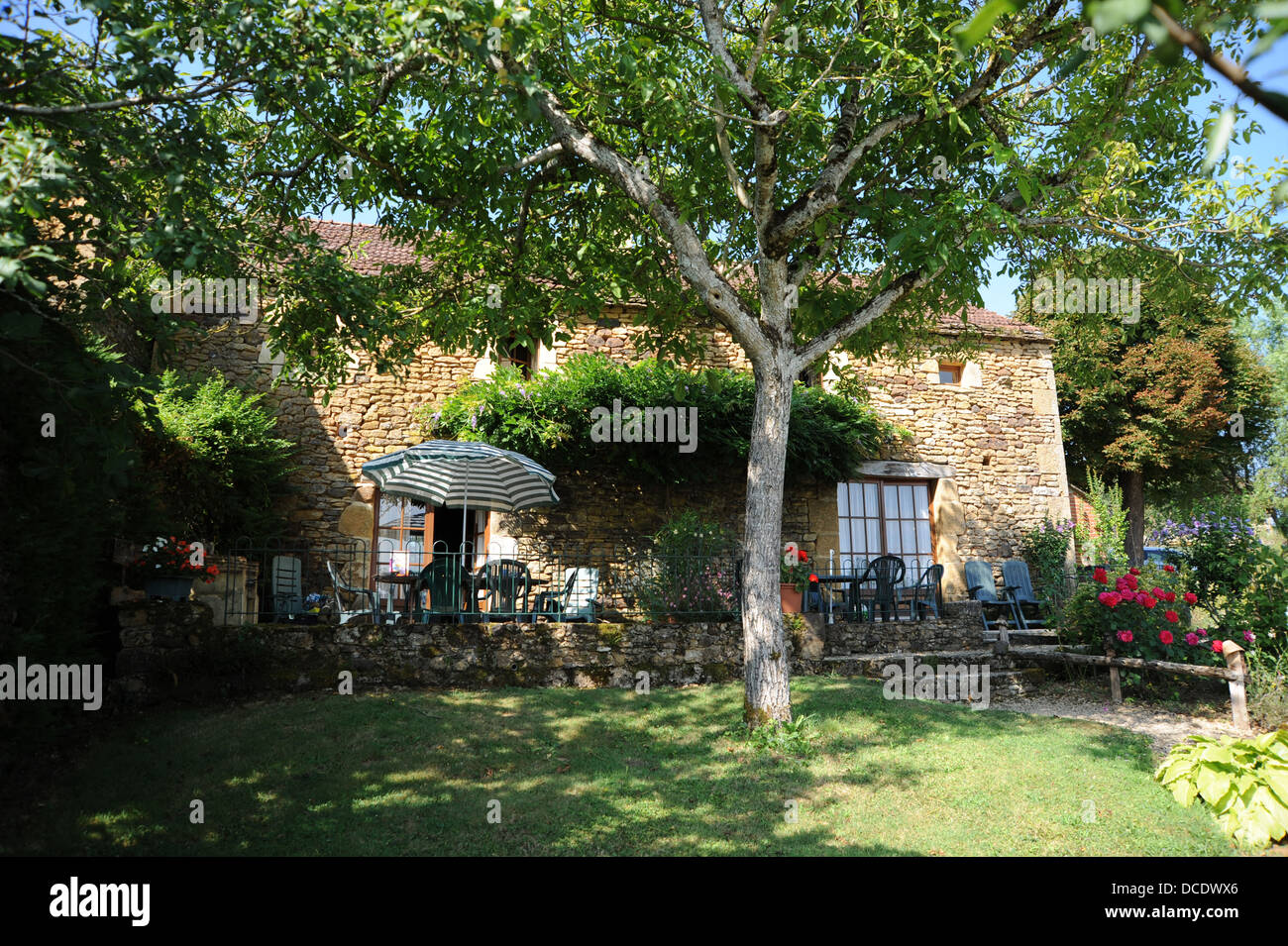 Typischer Urlaubsort auf dem Land in der Lot Region oder im Departement Süd-West Midi-Pyrenäen in Frankreich Europa Stockfoto