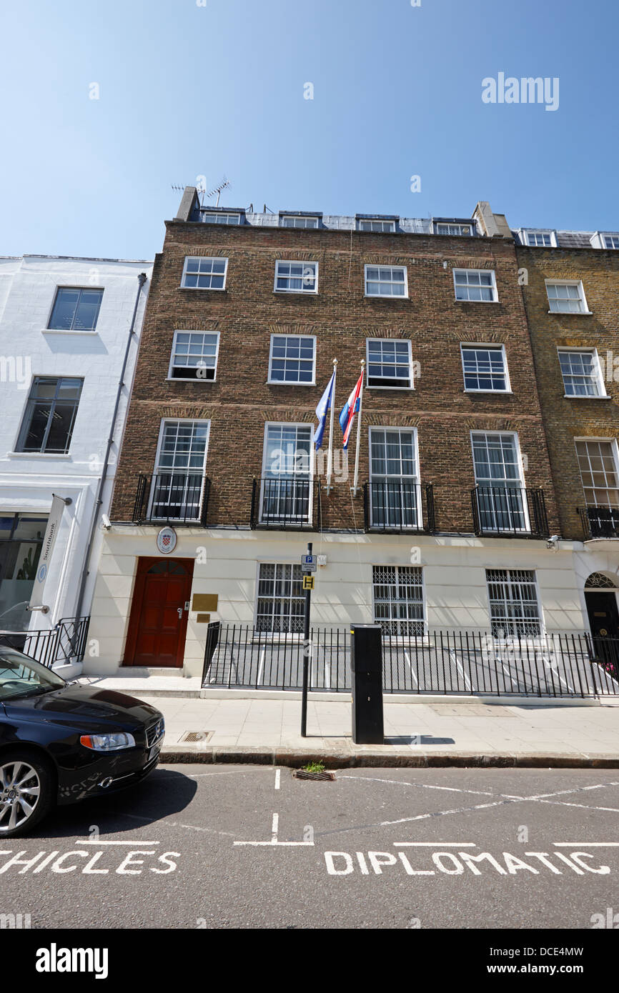Botschaft der Republik Kroatien London England UK Stockfoto