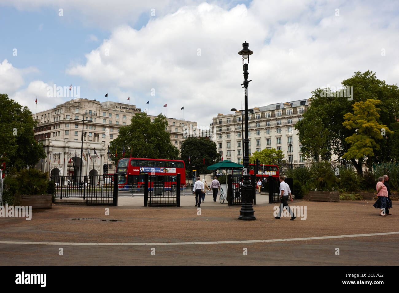 Eingang zum Lautsprecher Ecke Hyde Park London England UK Stockfoto