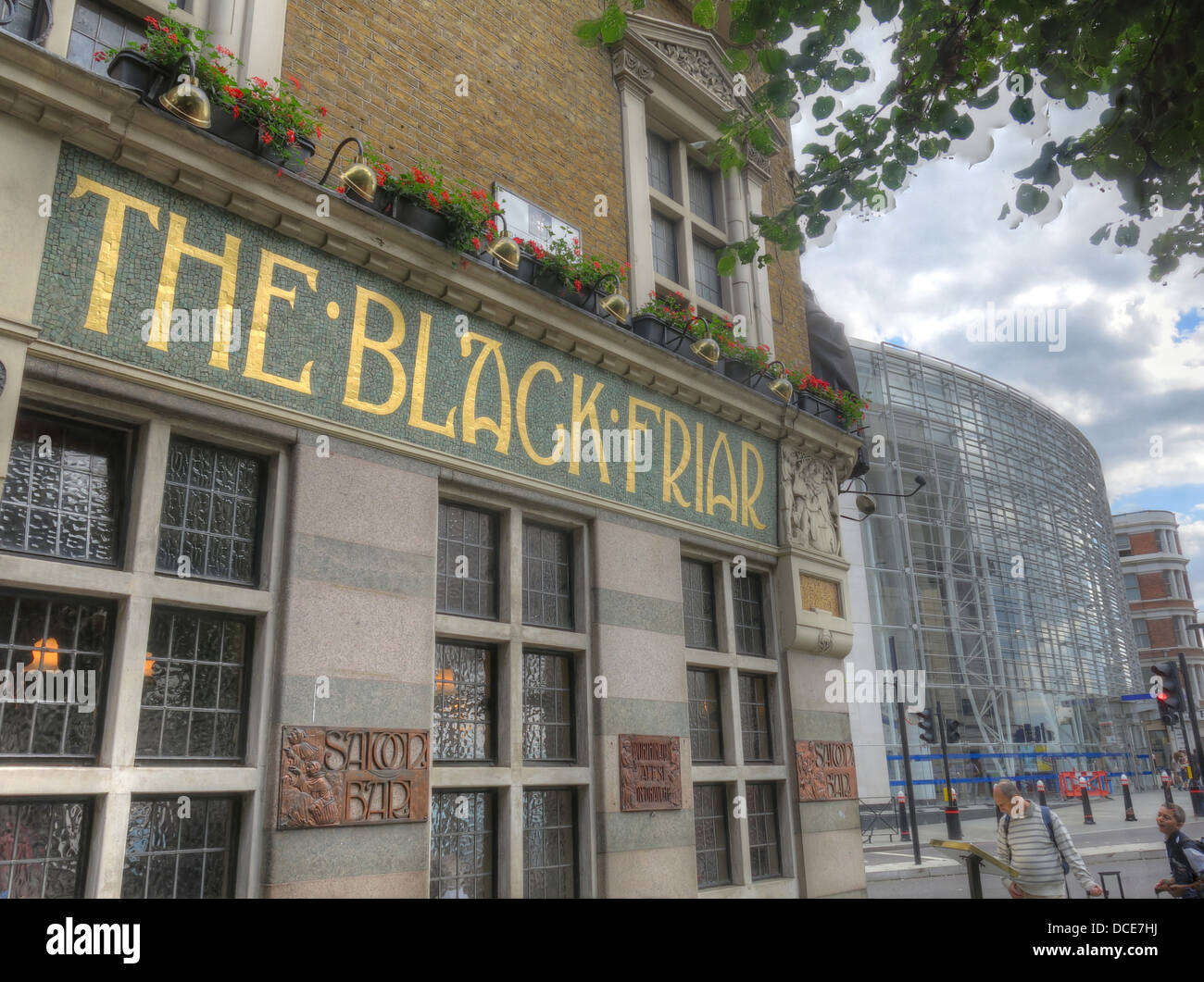 Der schwarze Mönch Pub Blackfriars London England Stockfoto