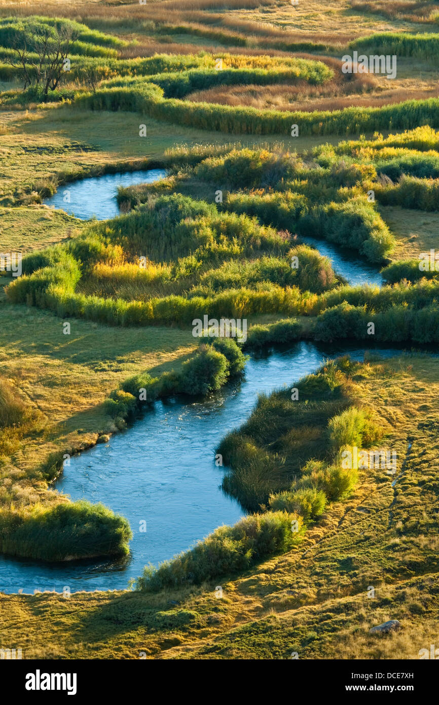 Owens River, östliche Sierra, Kalifornien Stockfoto