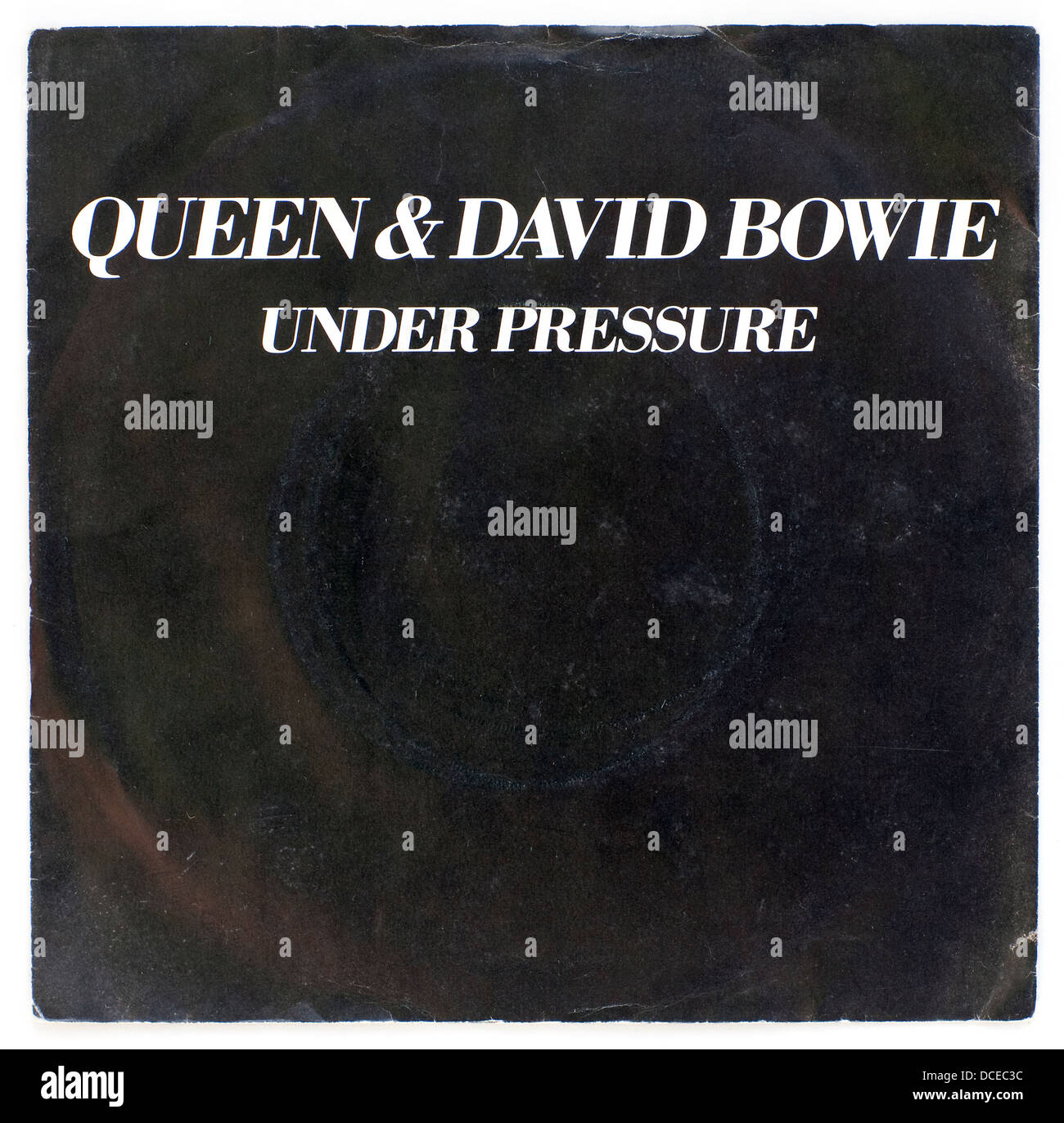 Queen & David Bowie - Under Pressure, Single mit 1981 Bildern auf EMI - nur zur redaktionellen Verwendung Stockfoto