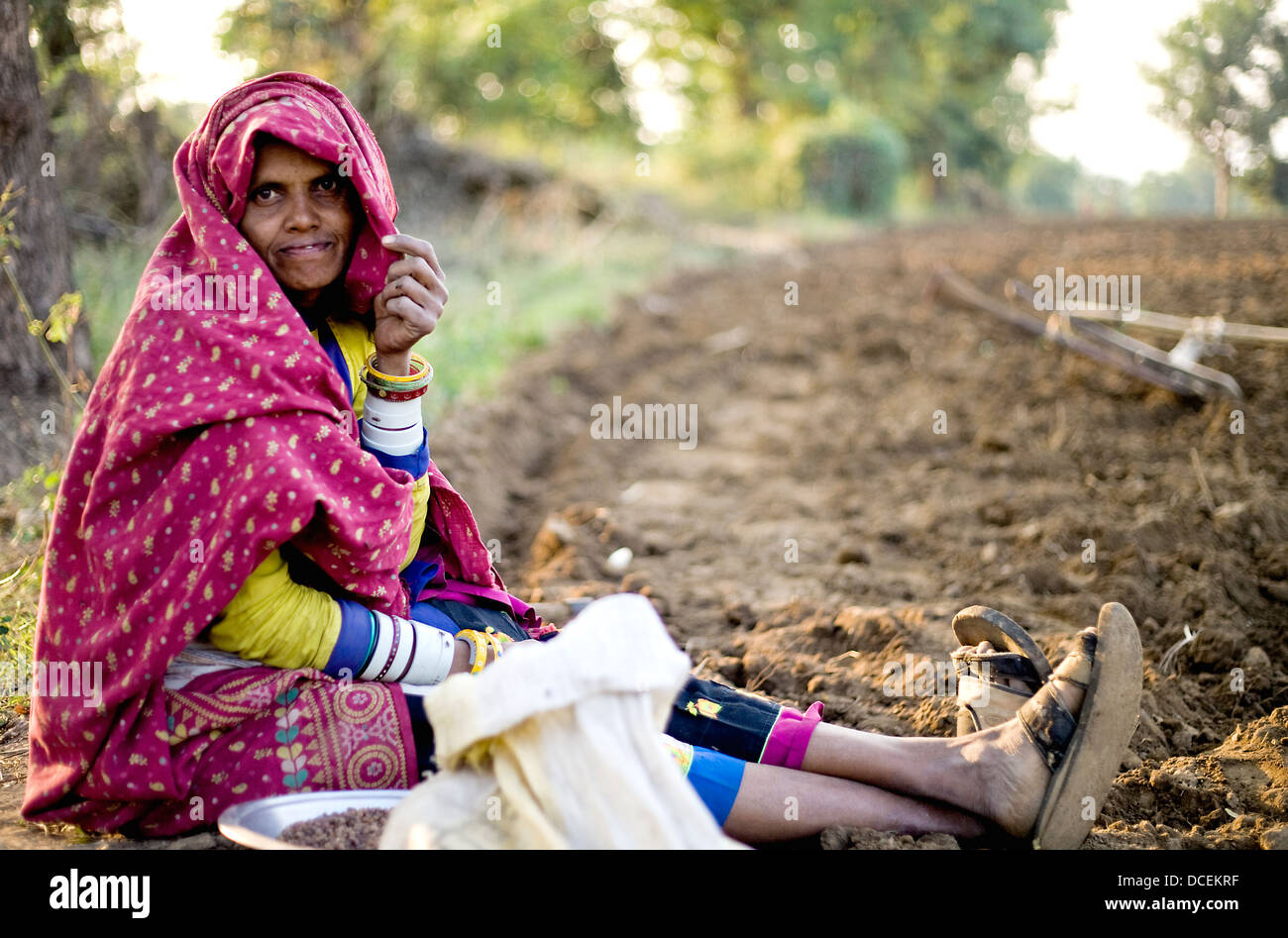 Garasia Indianerin am Mt Abu Region, Indien Stockfoto