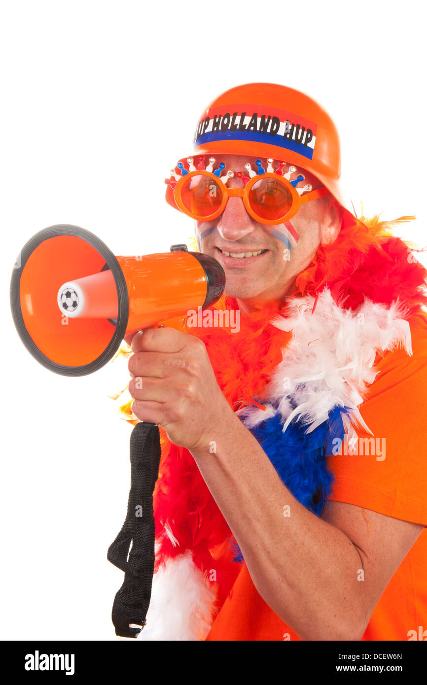 Niederländische Fußball-Anhänger Stockfoto