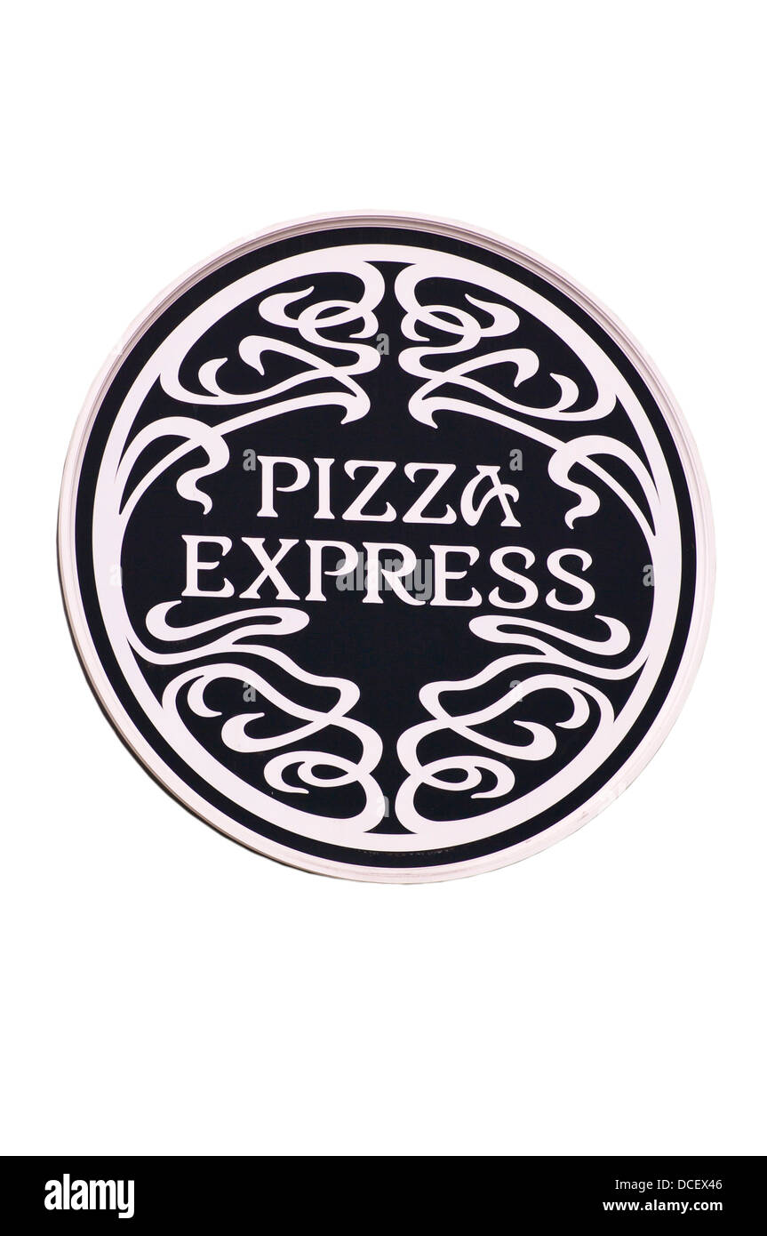 Pizza Express schnell Food Zeichen UK Stockfoto