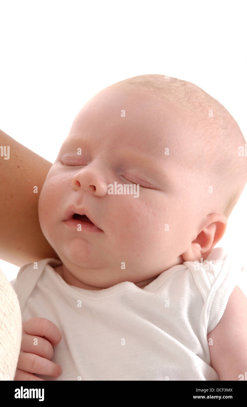Schlafendes Neugeborenes Babymädchen Stockfoto