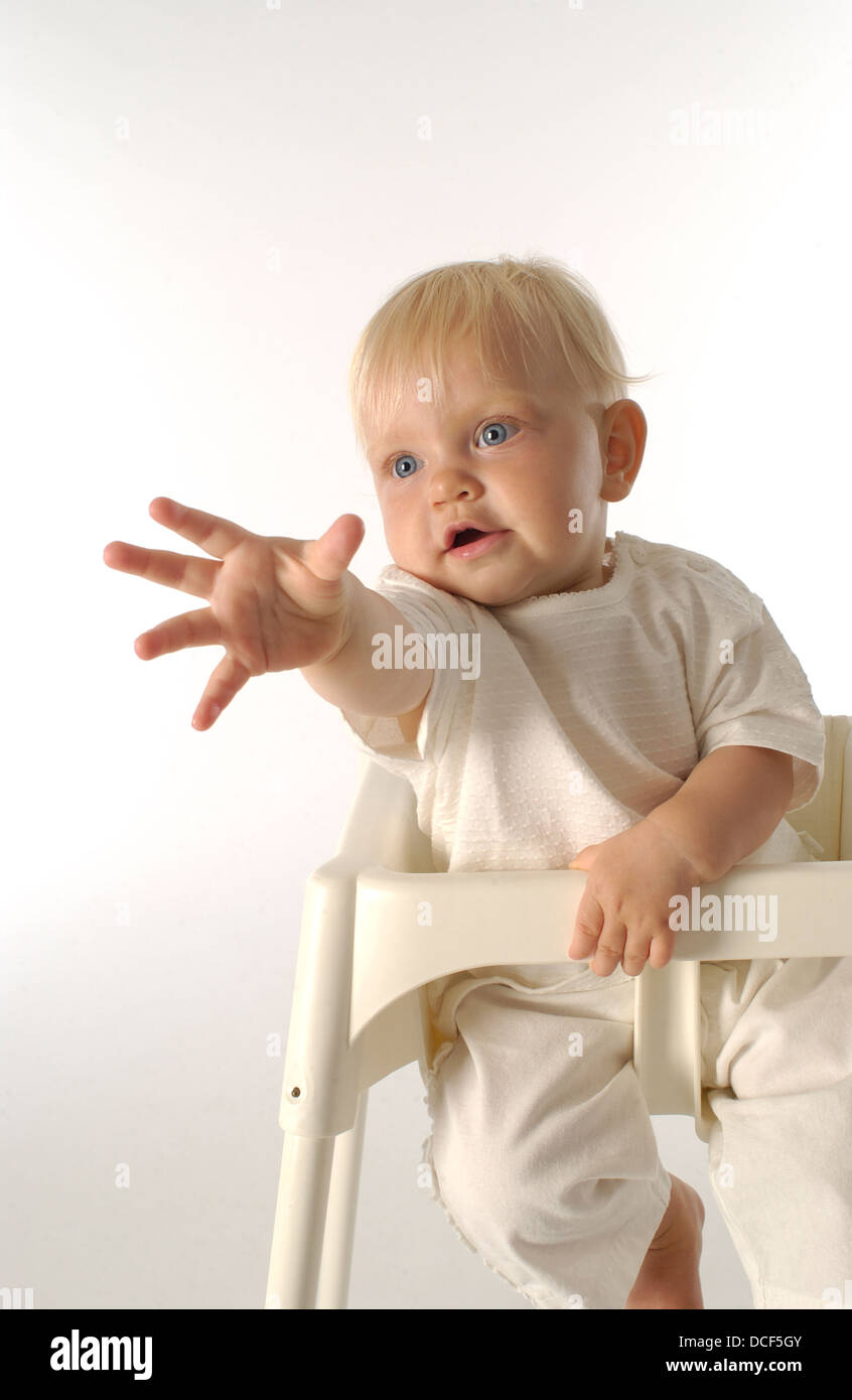Porträt eines Mädchens blondes Kleinkind Stockfoto
