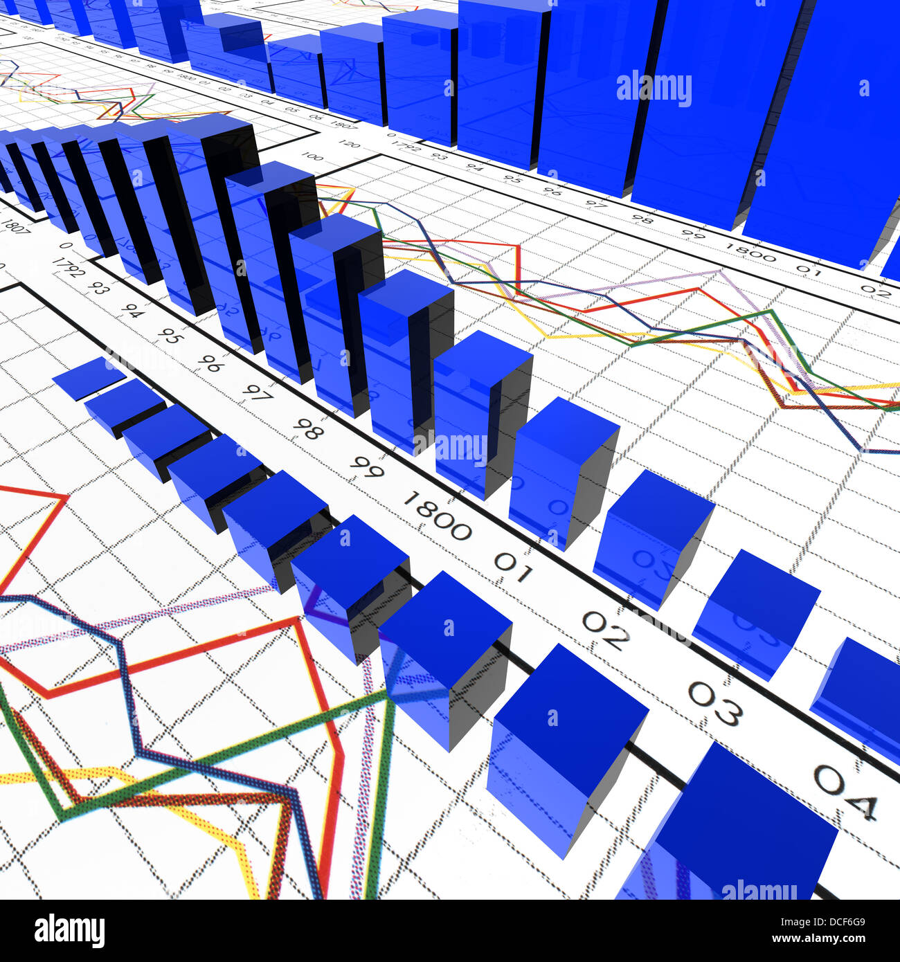 Statistische Symbole Stockfoto
