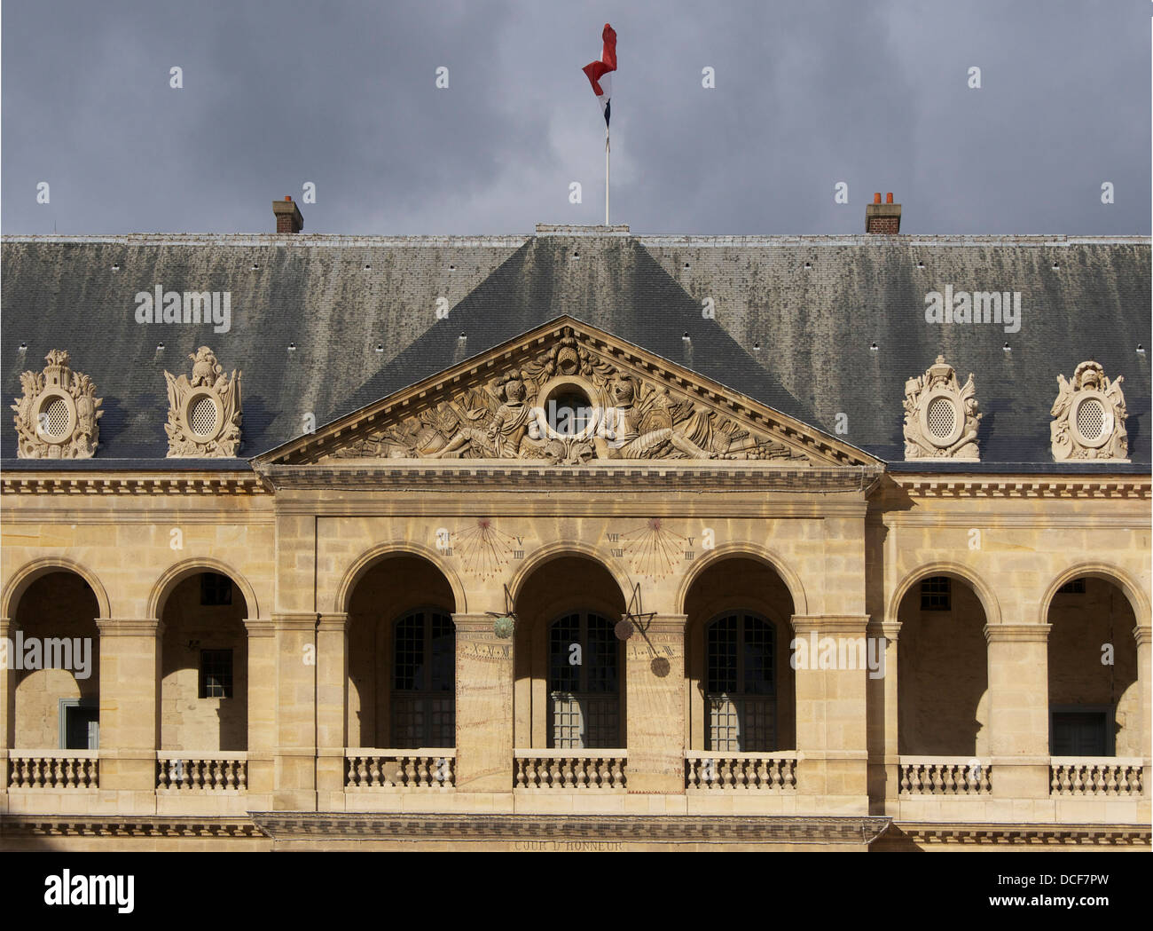 Innenhof der"Ehre" von Les Invalides, Paris Stockfoto