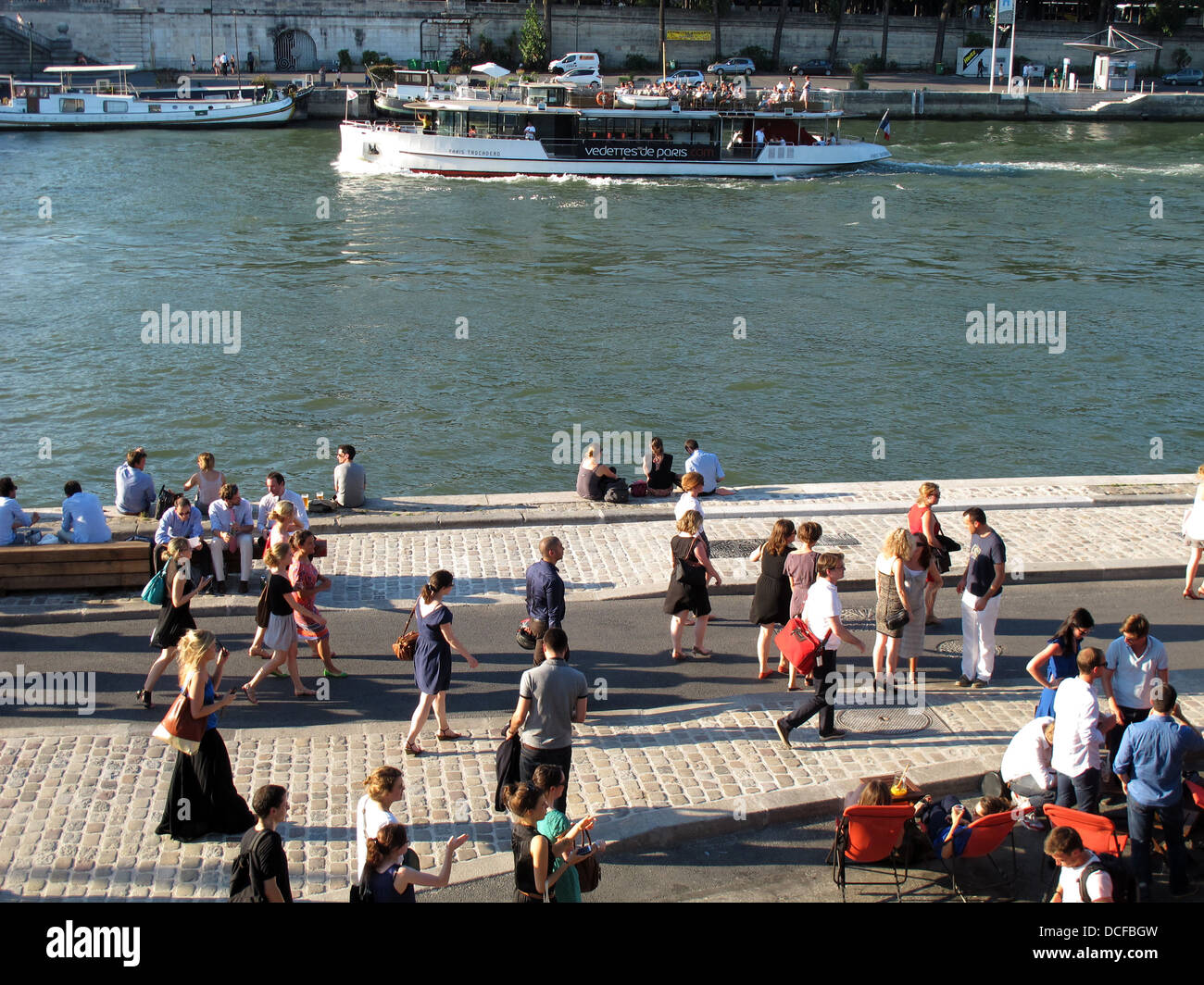 Les Berges, der neue Seineufer, Quai d ' Orsay, Paris, linken Ufer, Frankreich Stockfoto