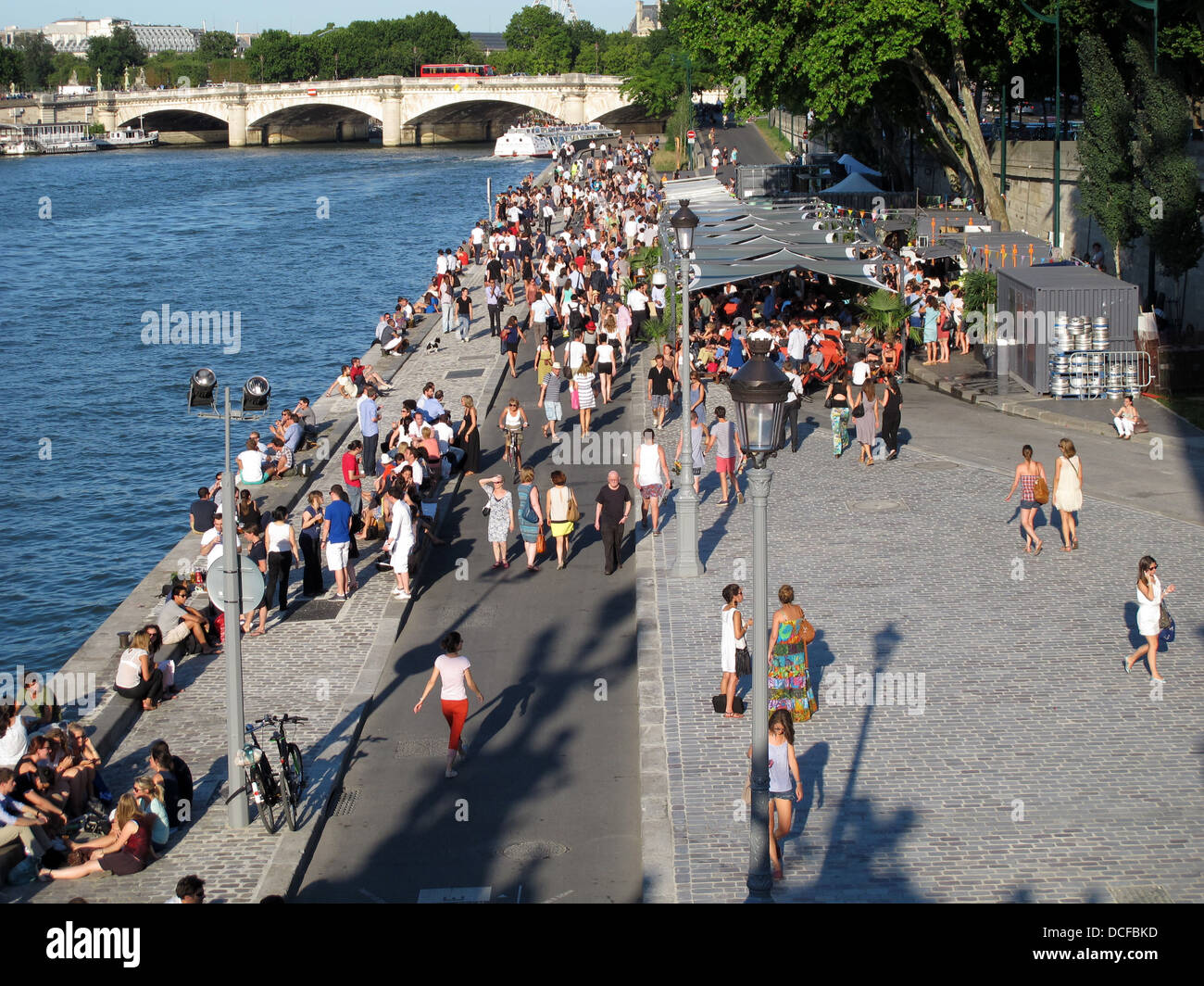 Les Berges, der neue Seineufer, Quai d ' Orsay, Pont De La Concorde, Paris, linken Ufer, Frankreich Stockfoto