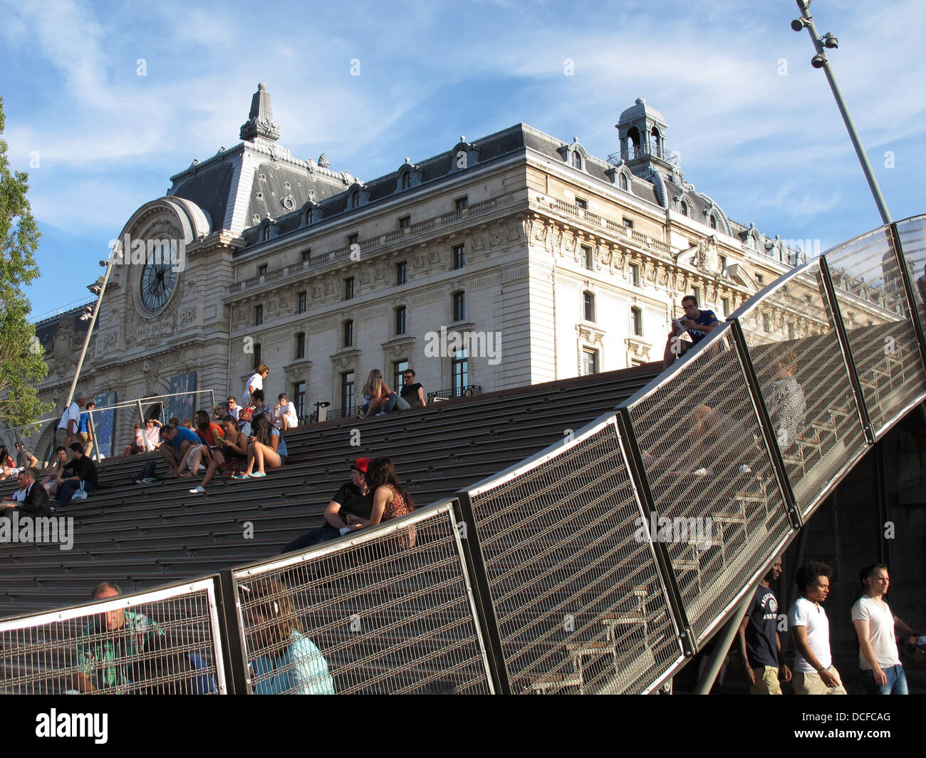 Les Berges, neue Seineufer, Emmarchement, Musée d ' Orsay, Quai Anatole France, Paris, linken Ufer, Frankreich Stockfoto