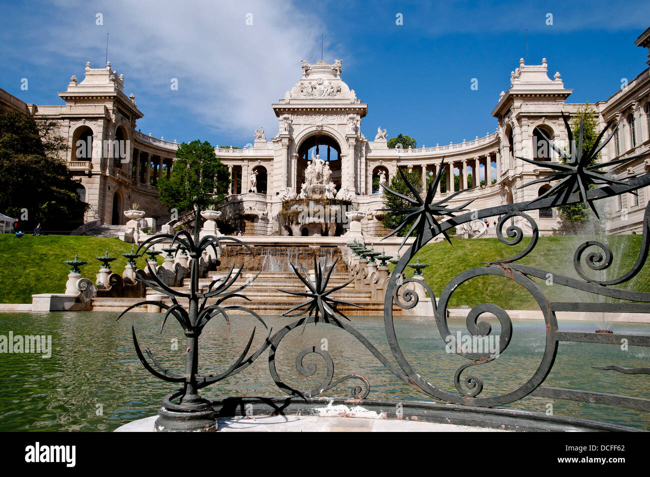 Das Palais Longchamp, Vorderansicht, Marseille, Frankreich. Stockfoto