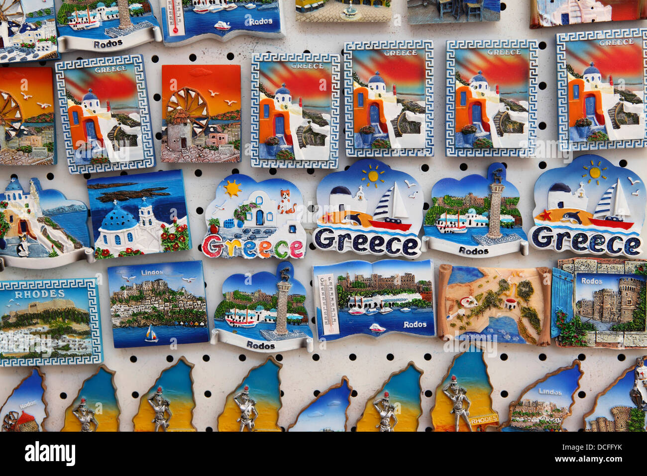 Griechenland Souvenir Kühlschrankmagnet – 6,3x8,9cm – EU Serie, Vinyl, Wasserabweisend