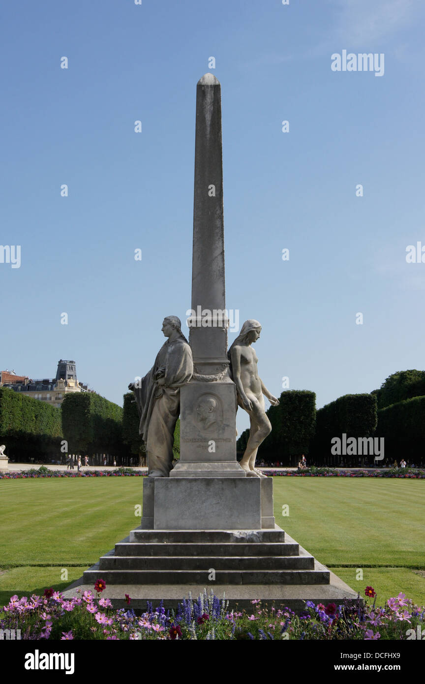 Denkmal, Auguste Scheurer-Kestner (1833-1899). Senator des besetzten Elsass, Vize-Präsident des französischen Senats während der Stockfoto