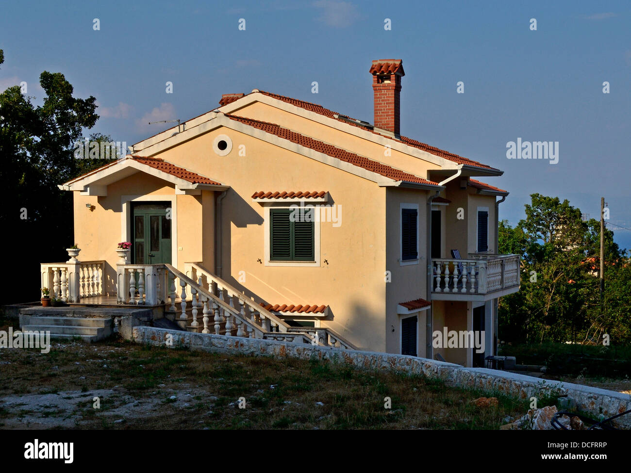 Neubau in der Nähe von Dorf Brsec Istrien Kroatien Adria Küste Stockfoto