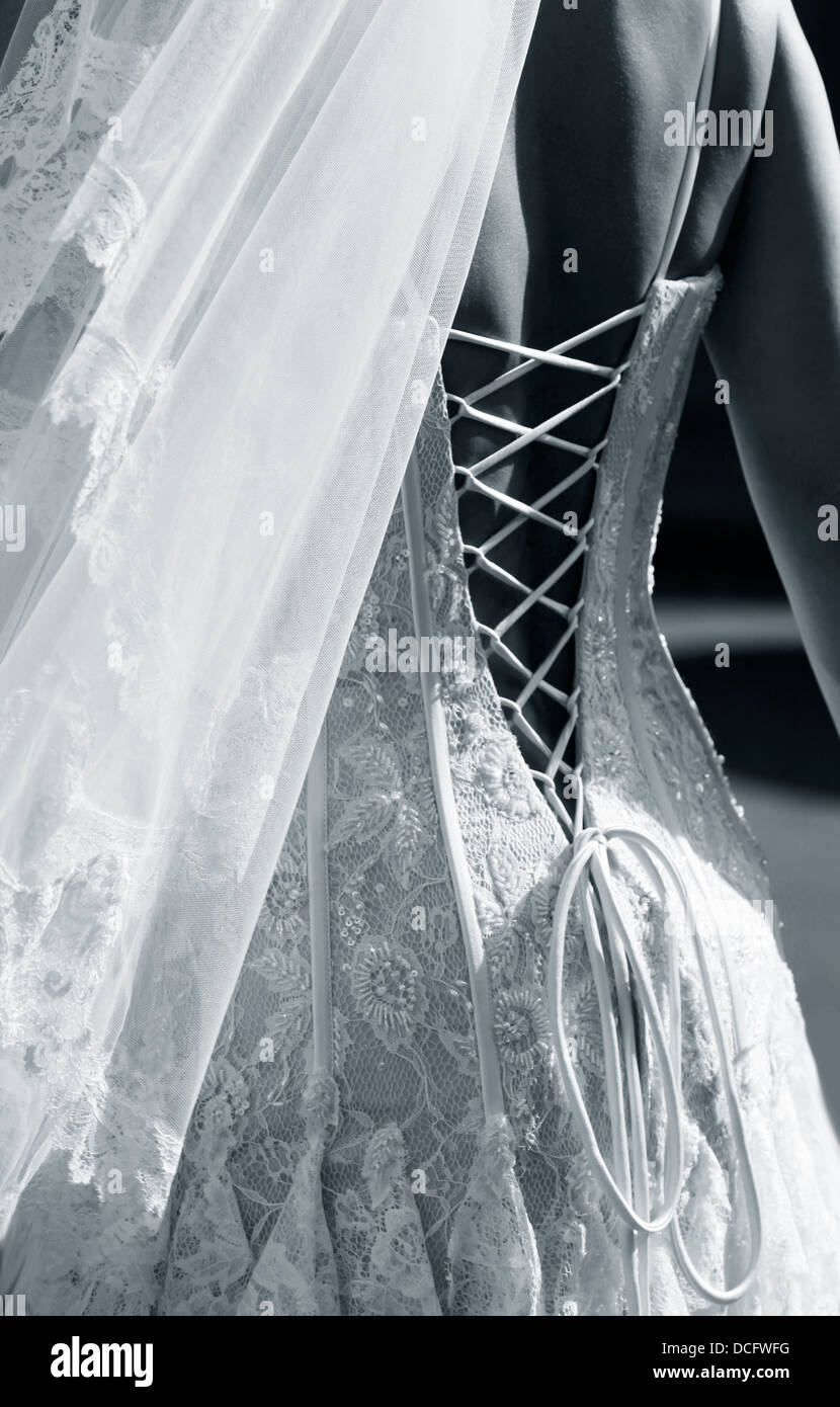 Kleid der Braut Stockfoto