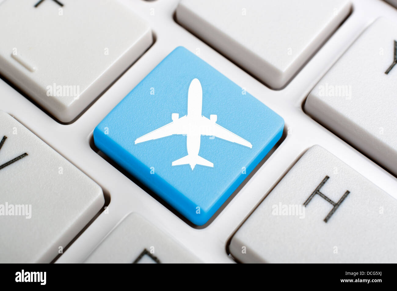 Airport-Symbol auf Tastatur Stockfoto