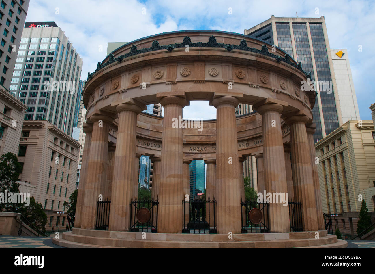 ANZAC Arcade First World War Memorial über ANZAC Square, Brisbane Stockfoto