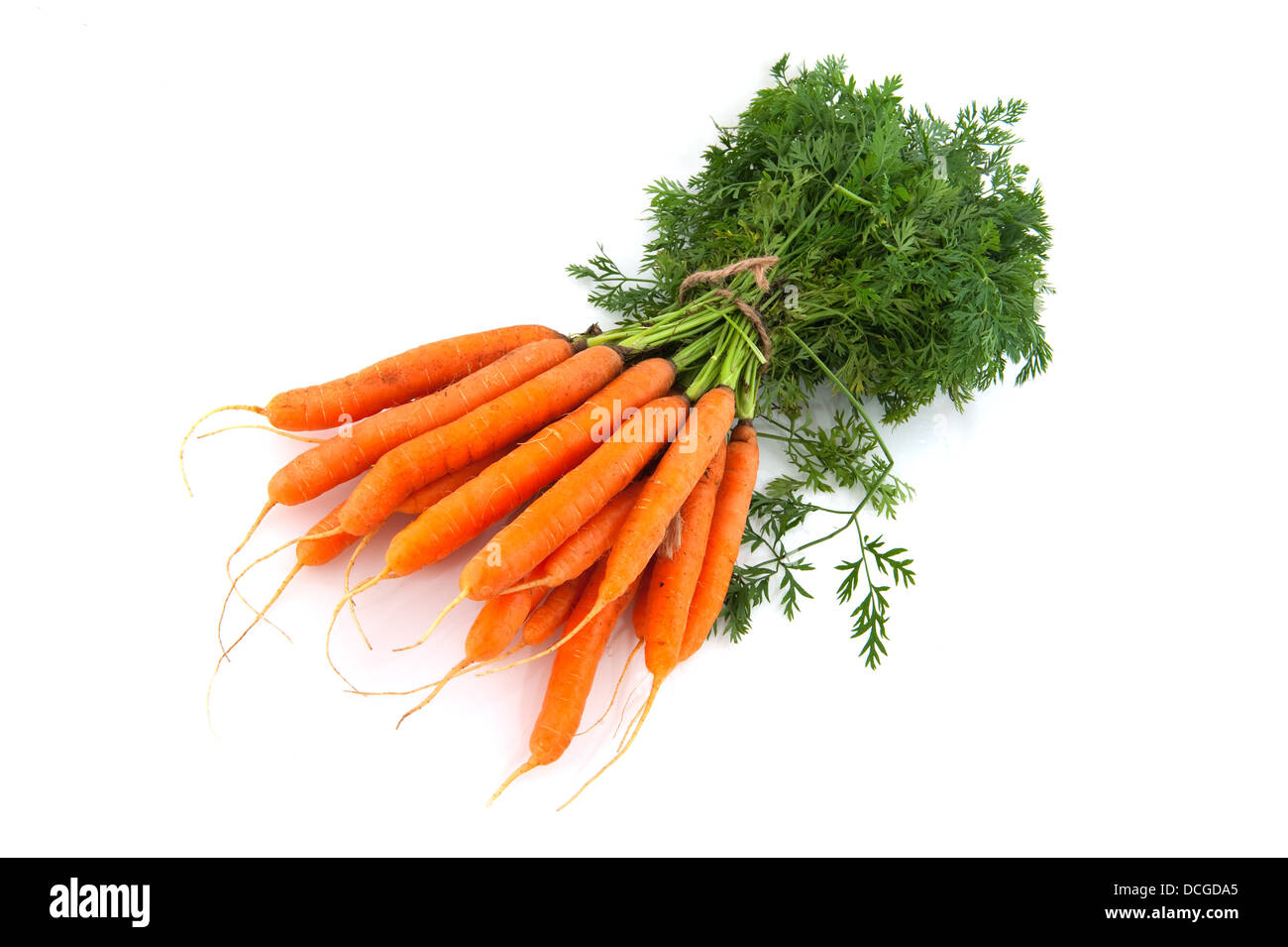 Reihe von Karotten Stockfoto