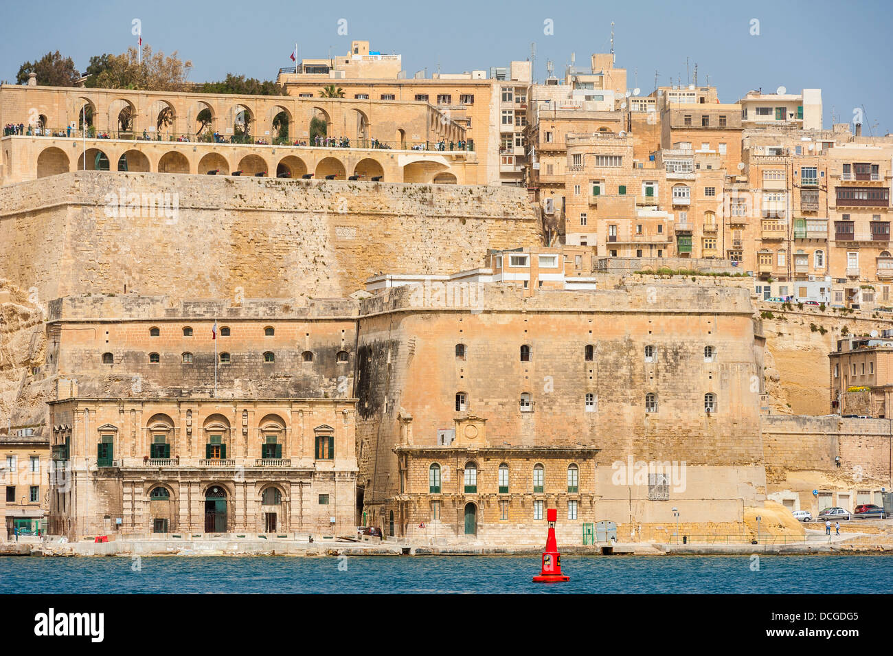 Befestigte Stadt Valletta Malta Stockfoto