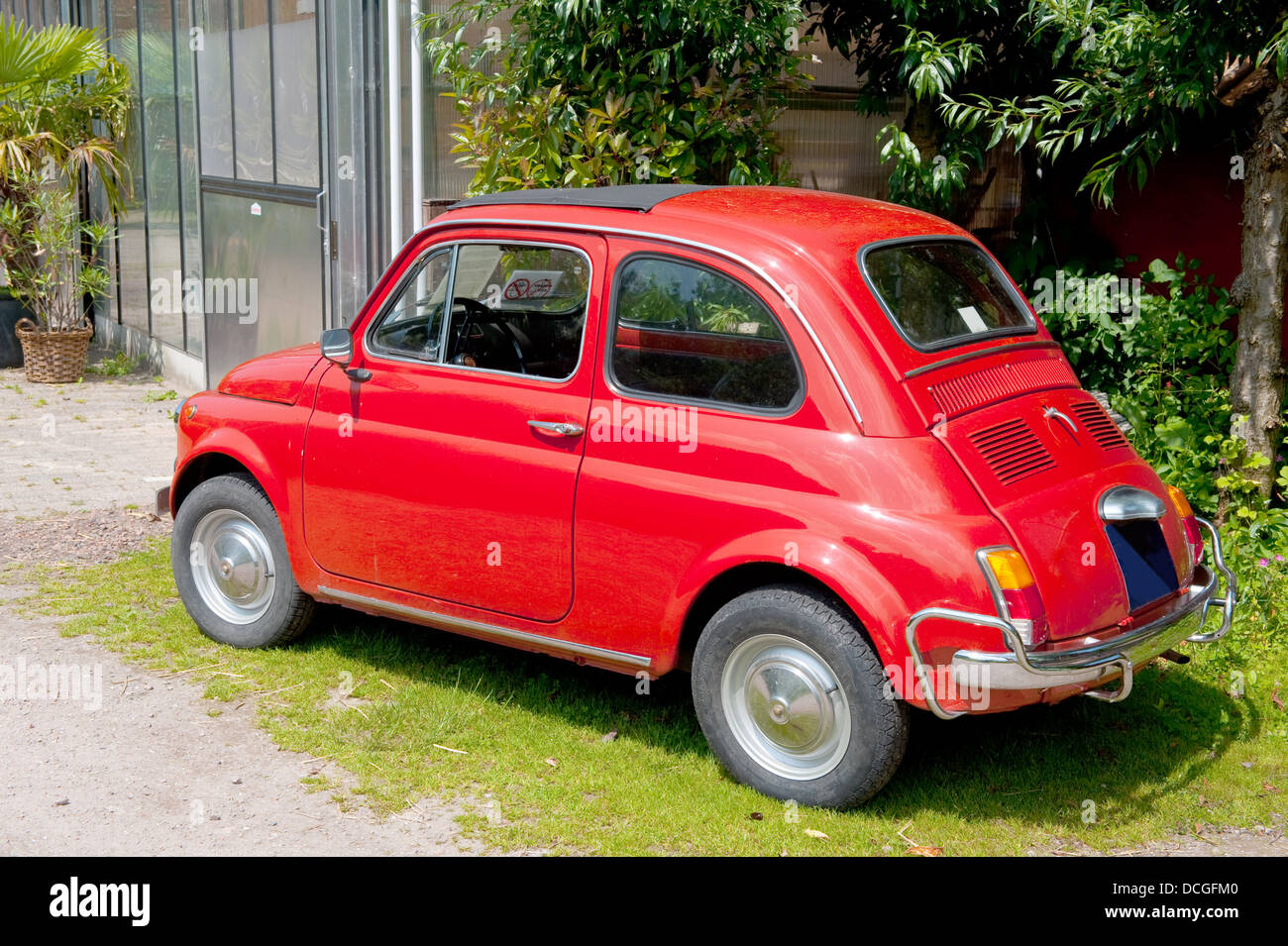 Italienische rote Auto Stockfoto