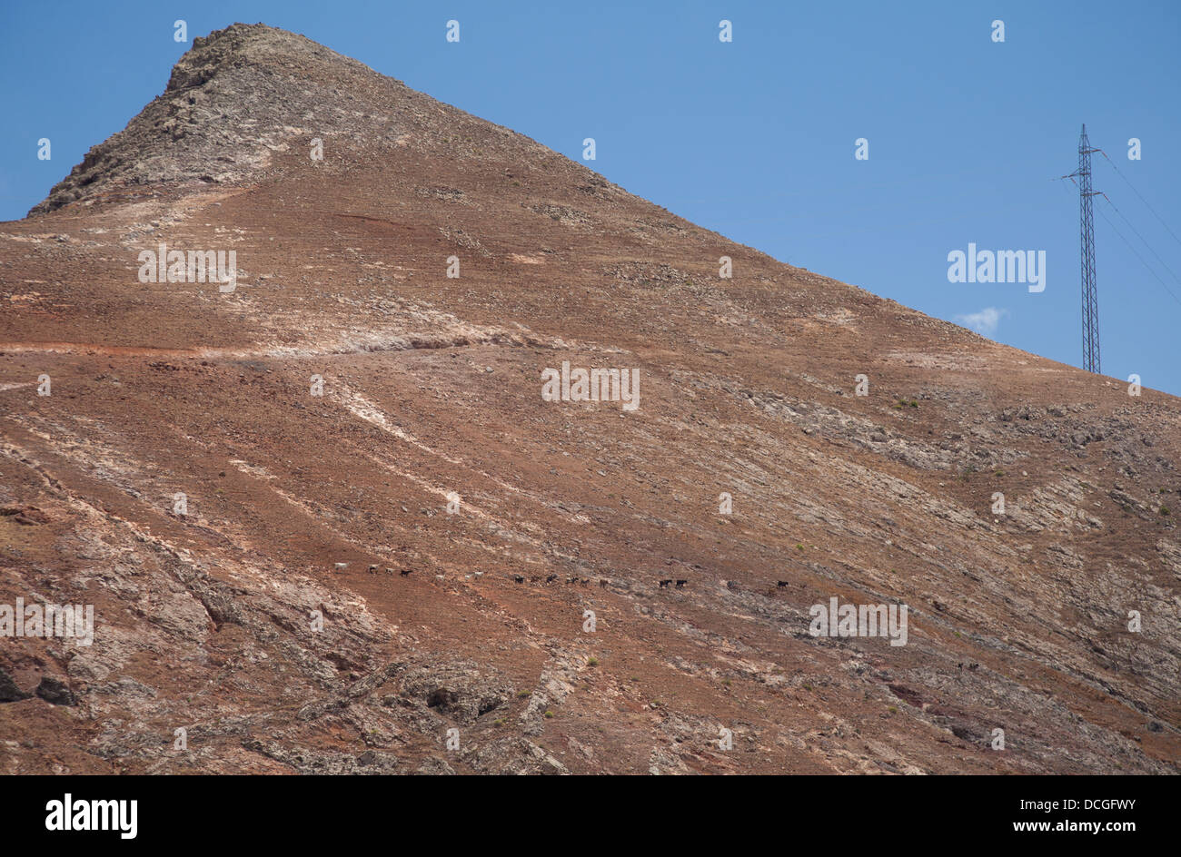 Berglandschaft in der Nähe von Femés, Lanzarote Stockfoto