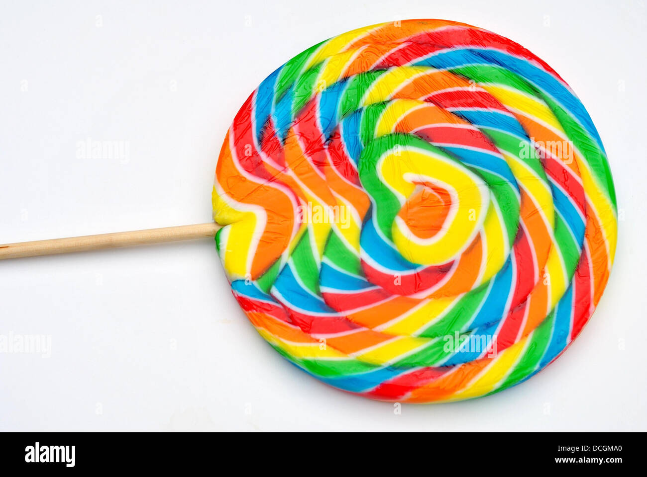 Bunte Spirale Lollipop Stockfoto