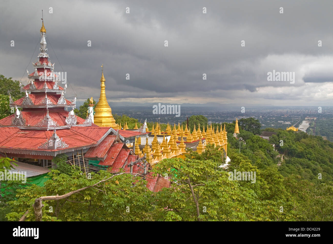 Blick vom Mandalay Hill, Myanmar Stockfoto