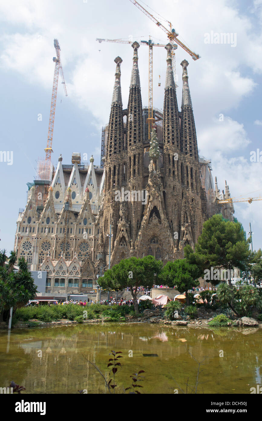 Krippe Fassade, Sagrada Família, Barcelona, Katalonien, Spanien Stockfoto