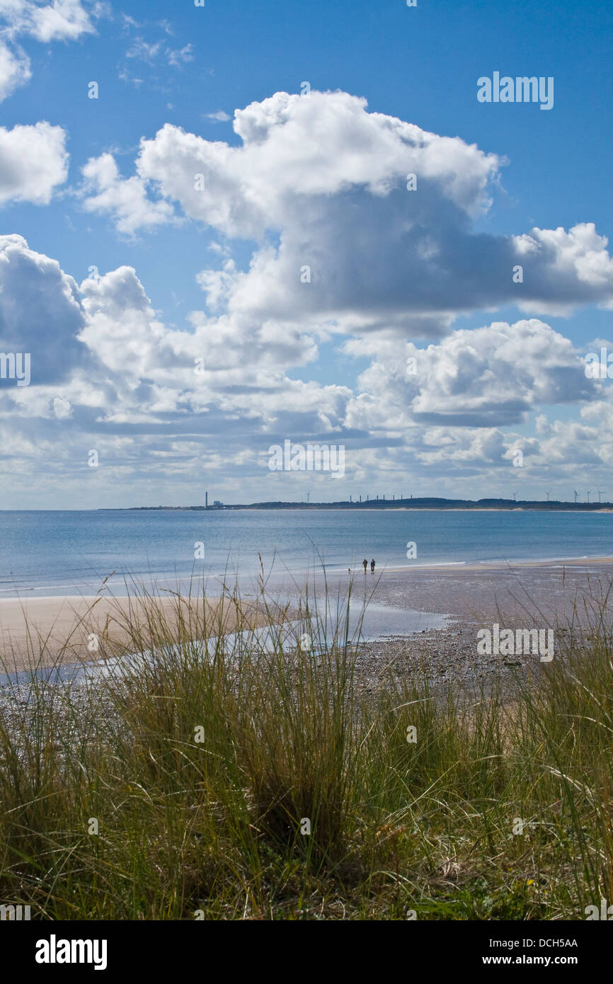 Strand von Druridge Bay Northumberland Stockfoto