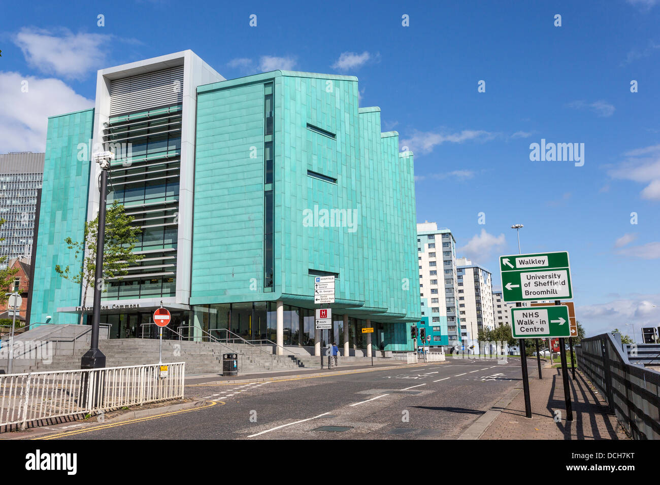 Universität von Sheffield, Information Commons Gebäude, Sheffield, South Yorkshire, Großbritannien Stockfoto