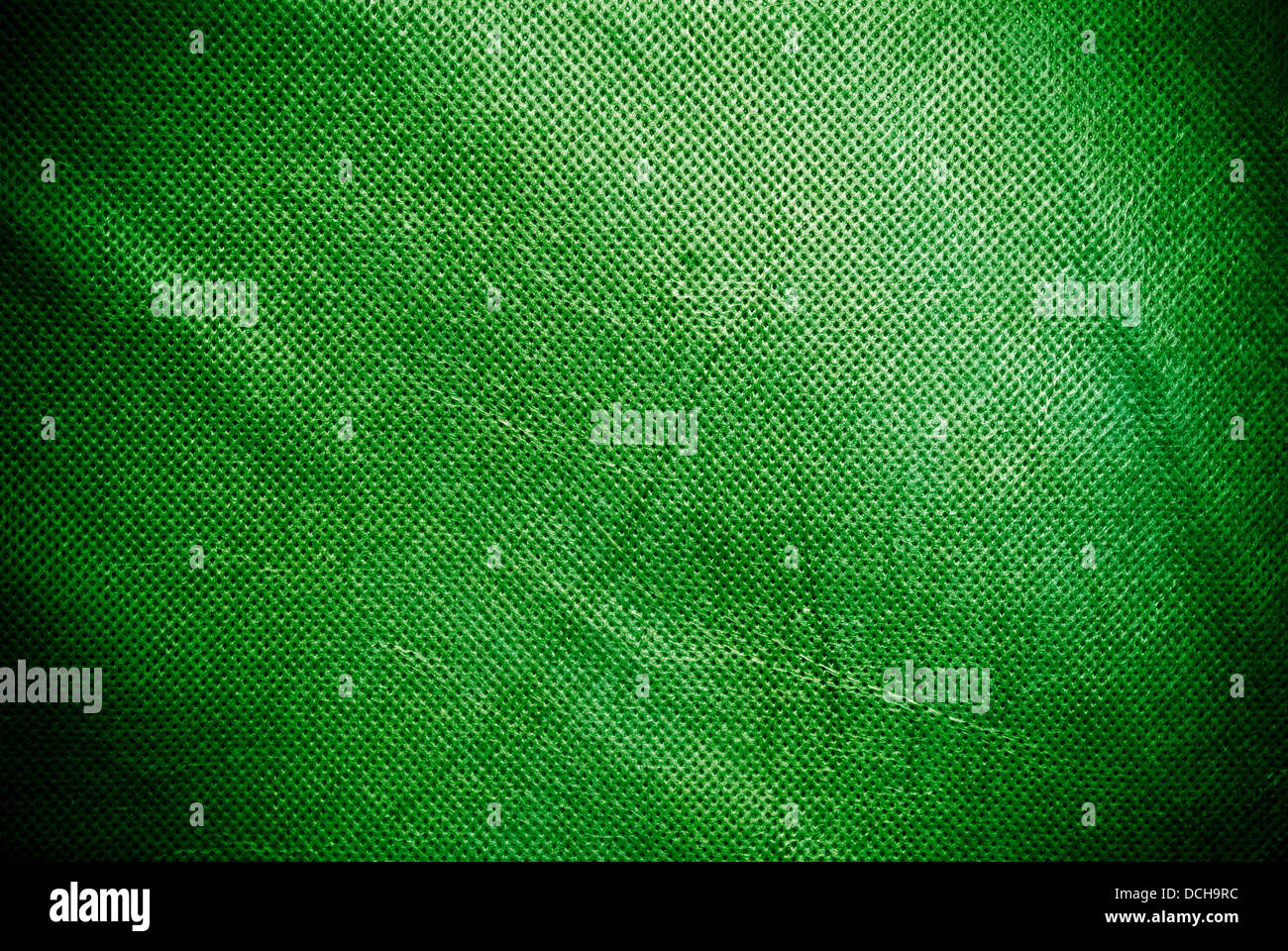 Gelocht und zerknittert Grasgrün Leinwand Hintergrund oder Textur Stockfoto