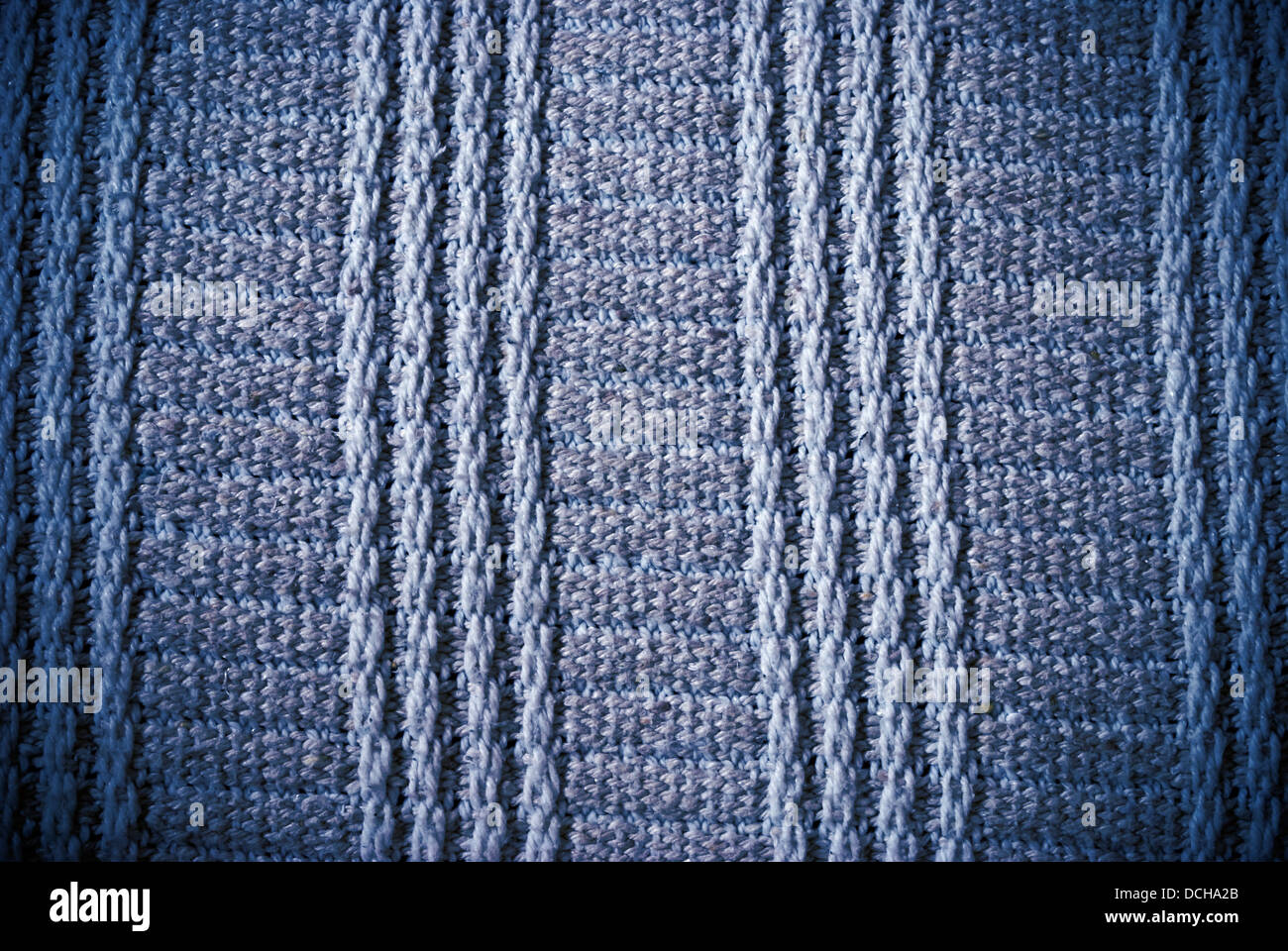 Marineblaue regelmäßige gestreift und gewebte Material Hintergrund oder Textur Stockfoto