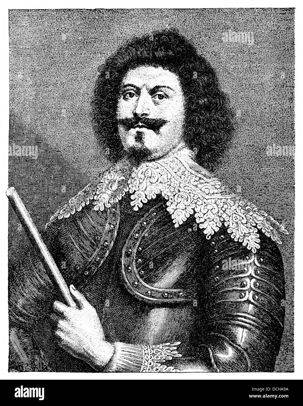 Fürst Octavio Piccolomini oder Ottavio Piccolomini, Herzog von Amalfi, 1599-1656, ein General von Wallenstein im Dreißigjährigen Krieg Stockfoto