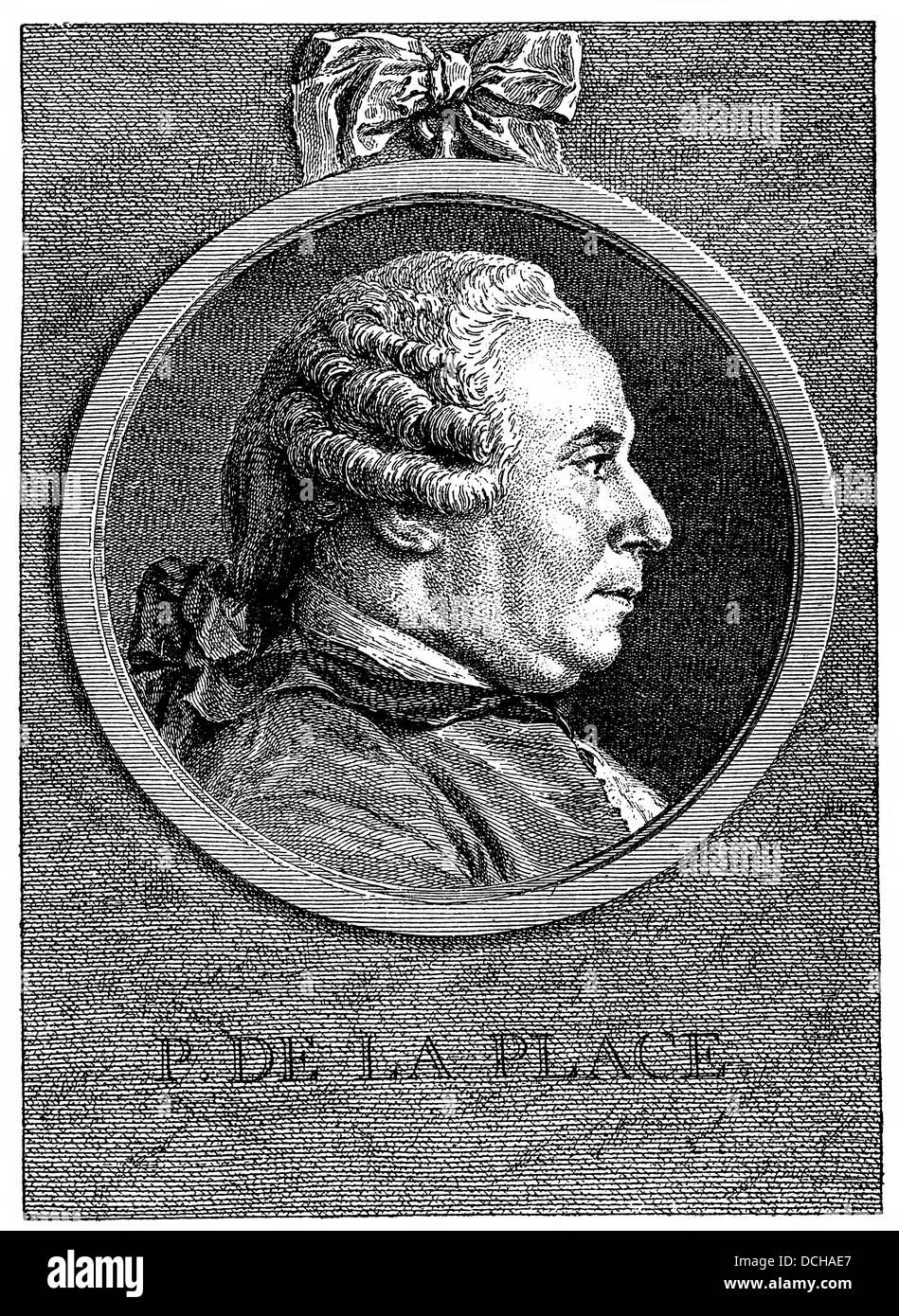 Pierre-Simon Marquis de Laplace 1749-1827, ein französischer Physiker, Astronom und Mathematiker von der Wahrscheinlichkeitstheorie Stockfoto