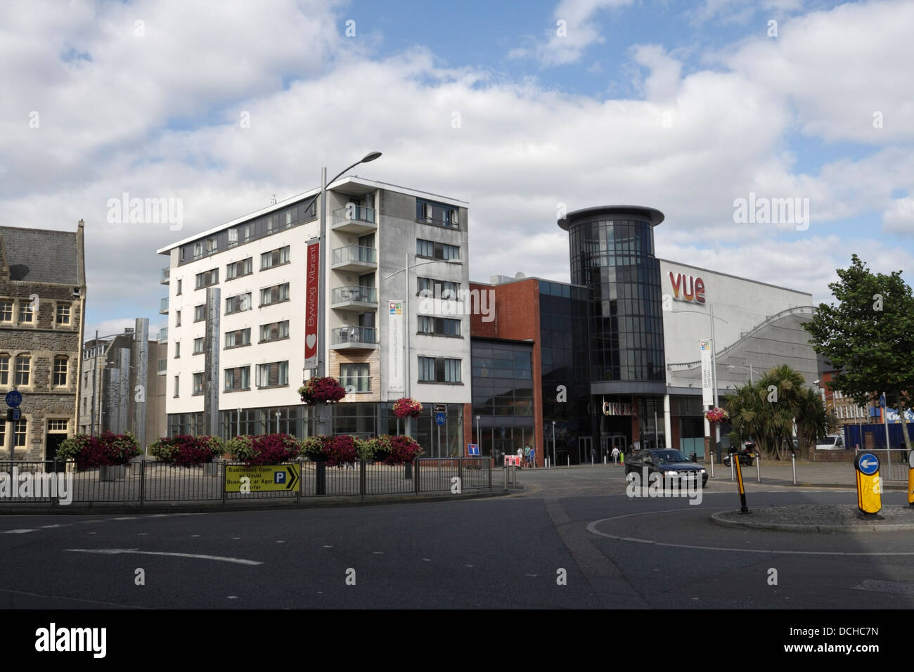 Moderne Wohn- und Vue Kino in Wales Swansea city Stockfoto