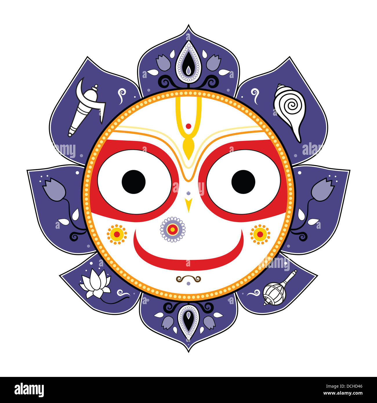 Jagannath. Indischer Gott des Universums. Stockfoto