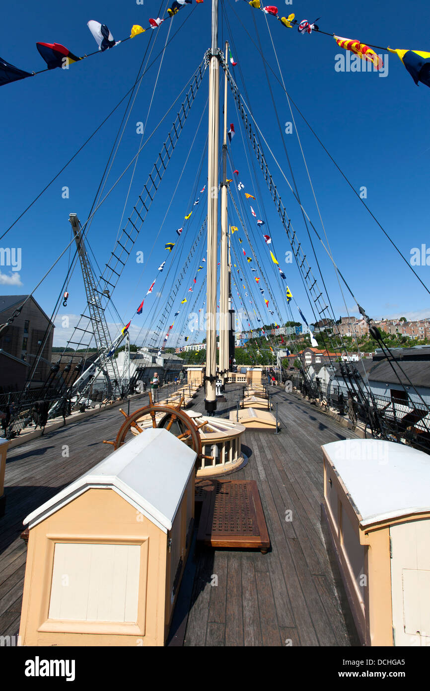 Isambard Kingdom Brunel Dampf Schiff SS Great Britain. Bristol, England, Vereinigtes Königreich. Stockfoto