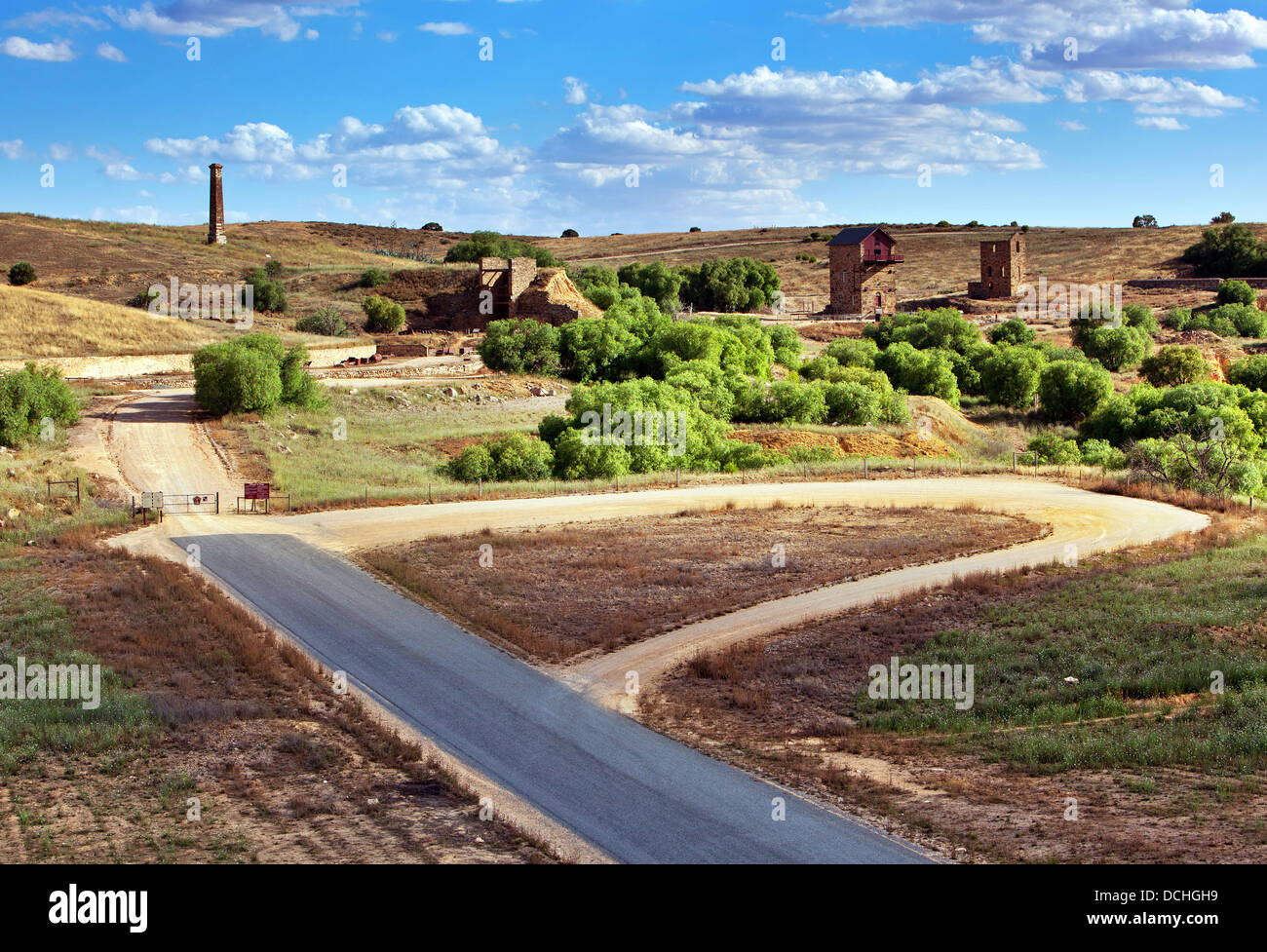 Die alten Burra Kupfermine im mittleren Norden von South Australia Stockfoto