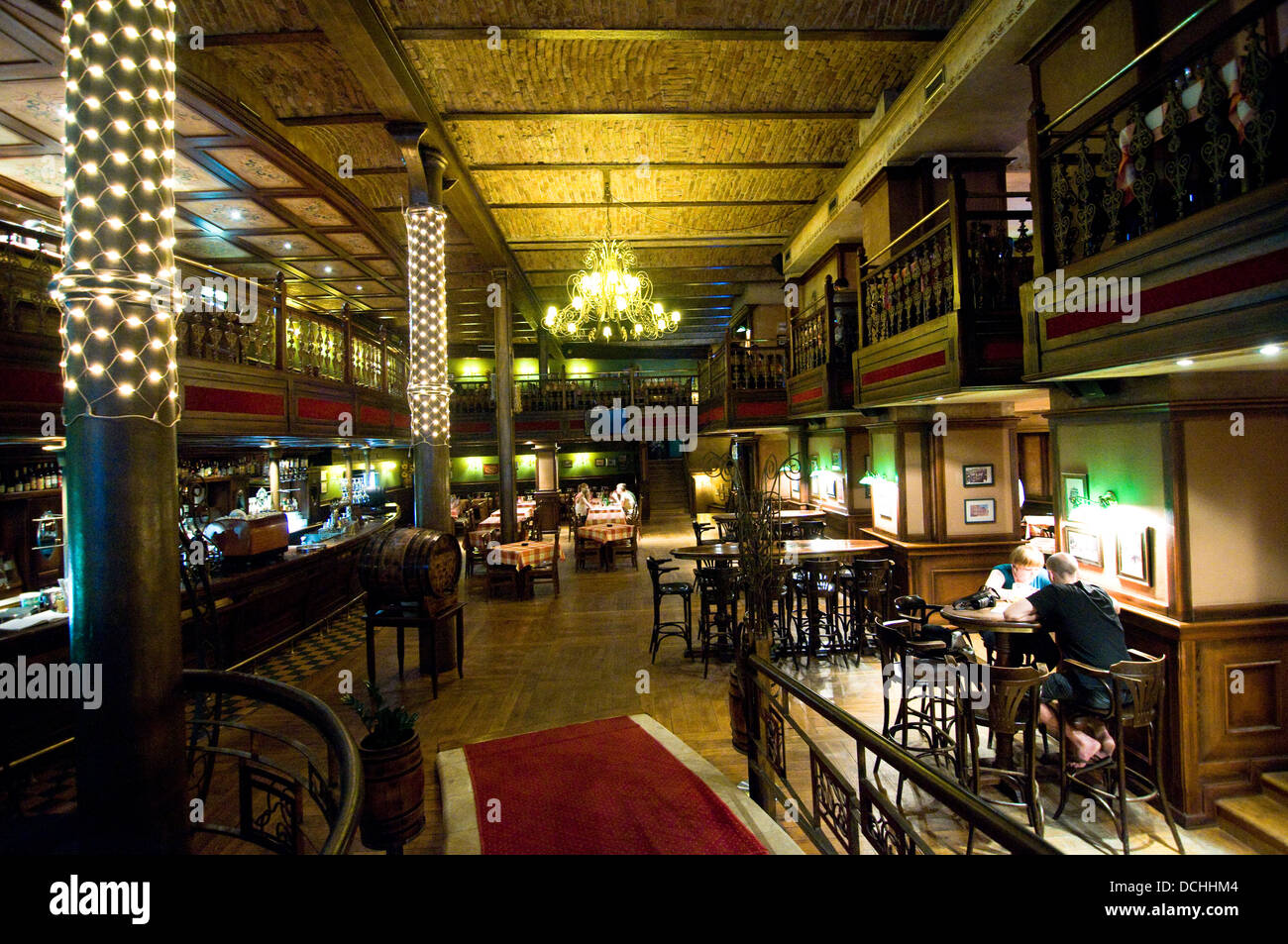 Sarajevska Pivara - Sarajevos beliebteste Bier Brauerei Bar und ein Restaurant. Stockfoto
