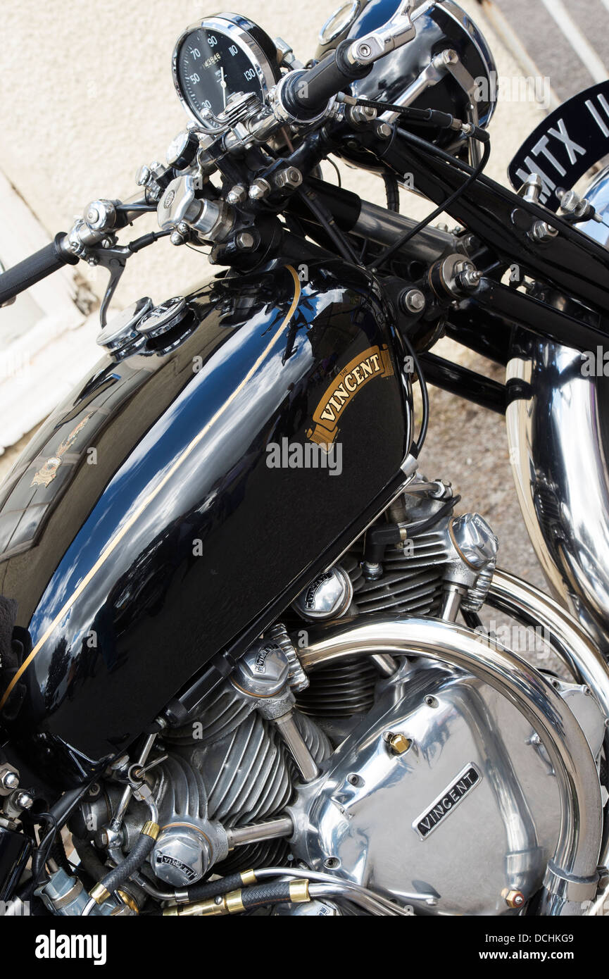 Oldtimer Motorrad HRD Vincent Serie C Black Shadow. Klassische britische Fahrrad Stockfoto