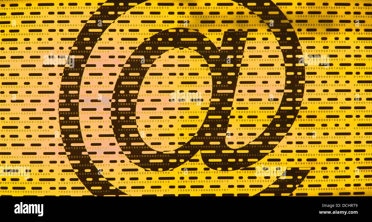Digitalen Neon Muster Code Computergrafiken Stockfoto